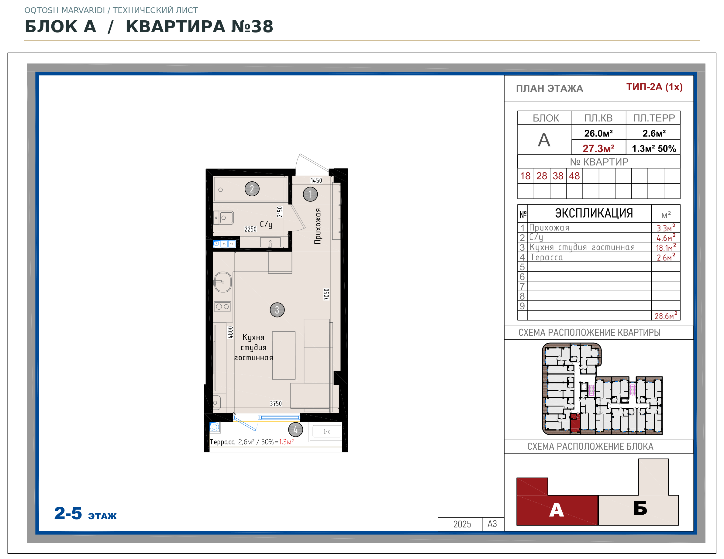 Блок A · №38 · Технический план