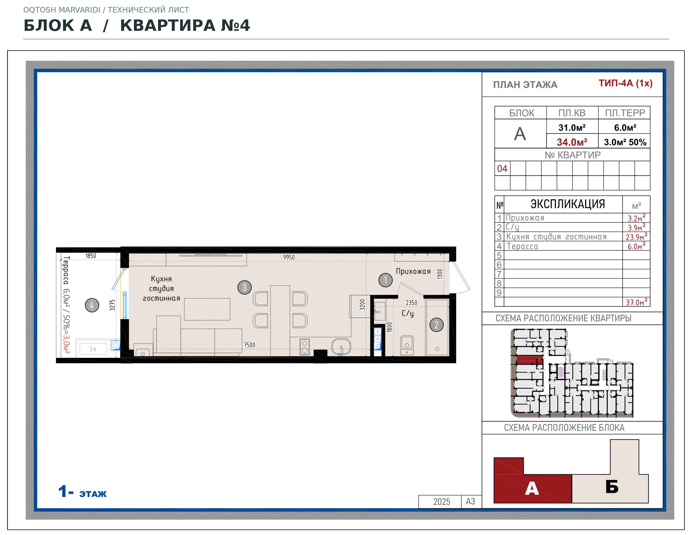 Блок A · №4 · Технический план