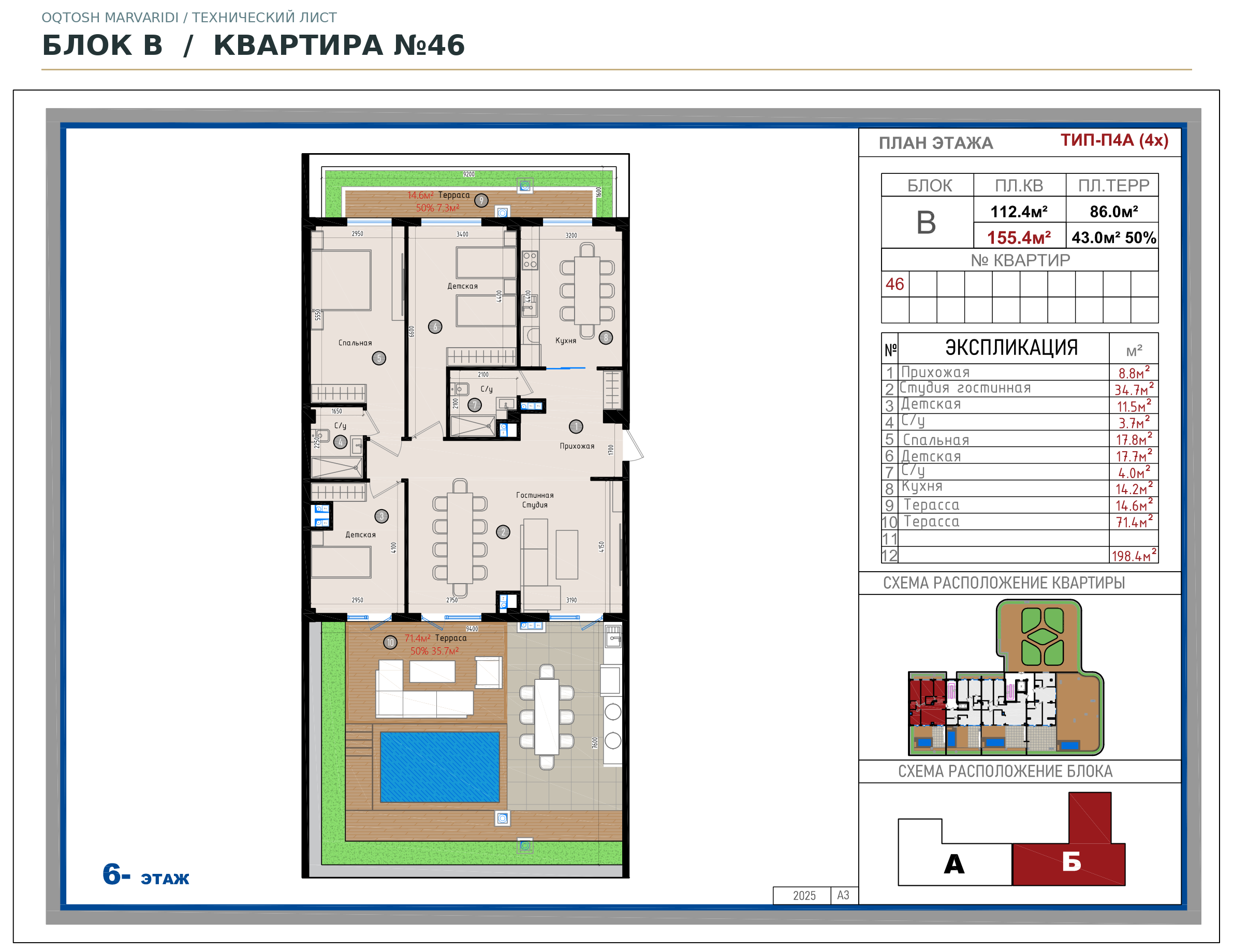 Блок B · №46 · Технический план